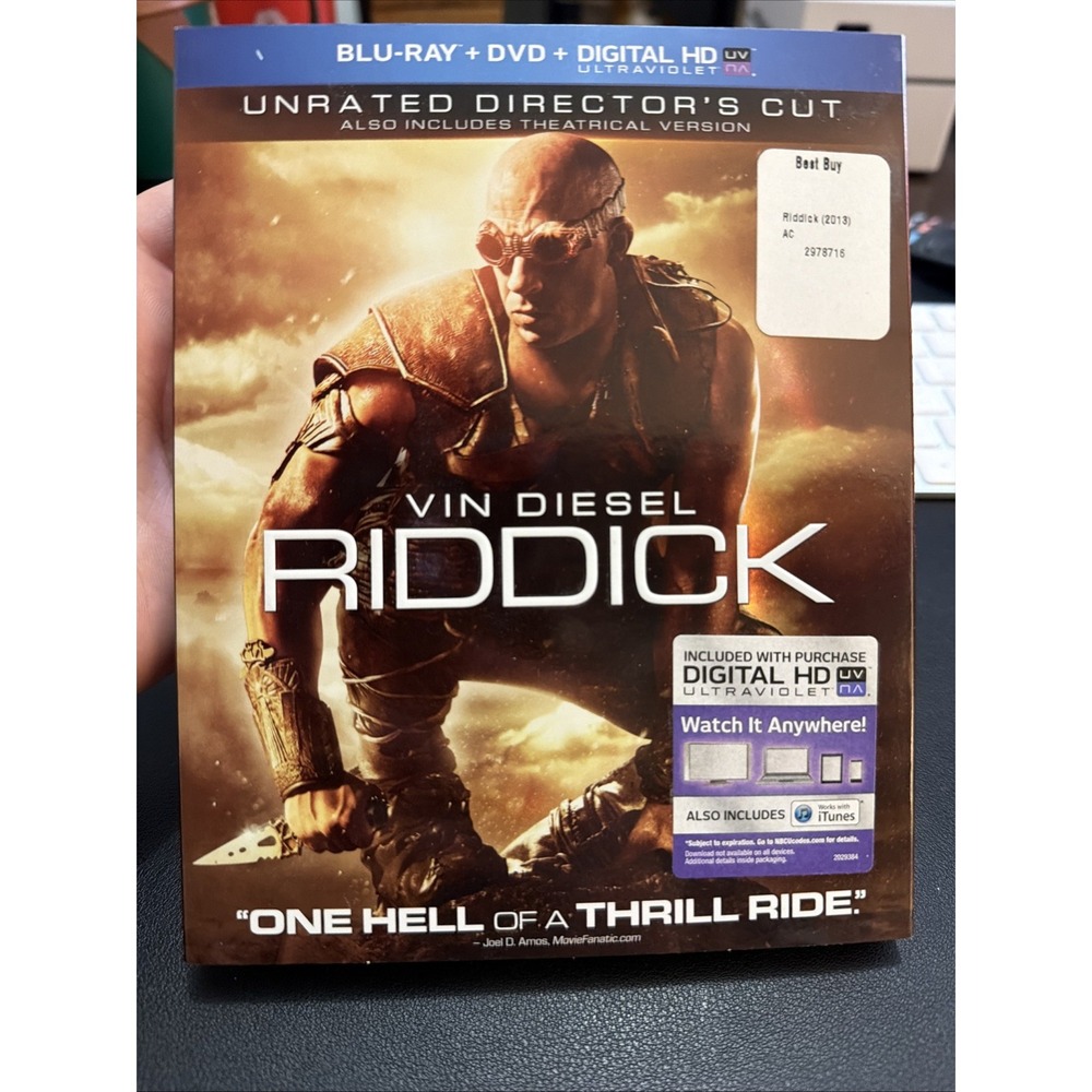 Riddick (Blu-ray/DVD, 2014, 2-Disc Set, Unrated Includes Digital Copy...!